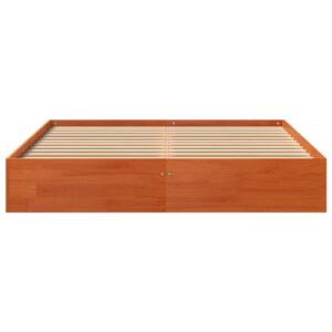 Giroletto senza Materasso Marrone Cera 140x200cm Massello Pino