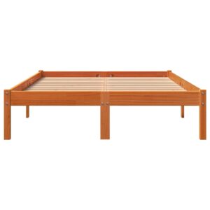 Letto senza Materasso Marrone Cera 120x190 cm in Legno di Pino