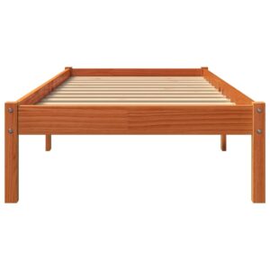 Giroletto senza Materasso Marrone Cera 100x200 cm Legno di Pino