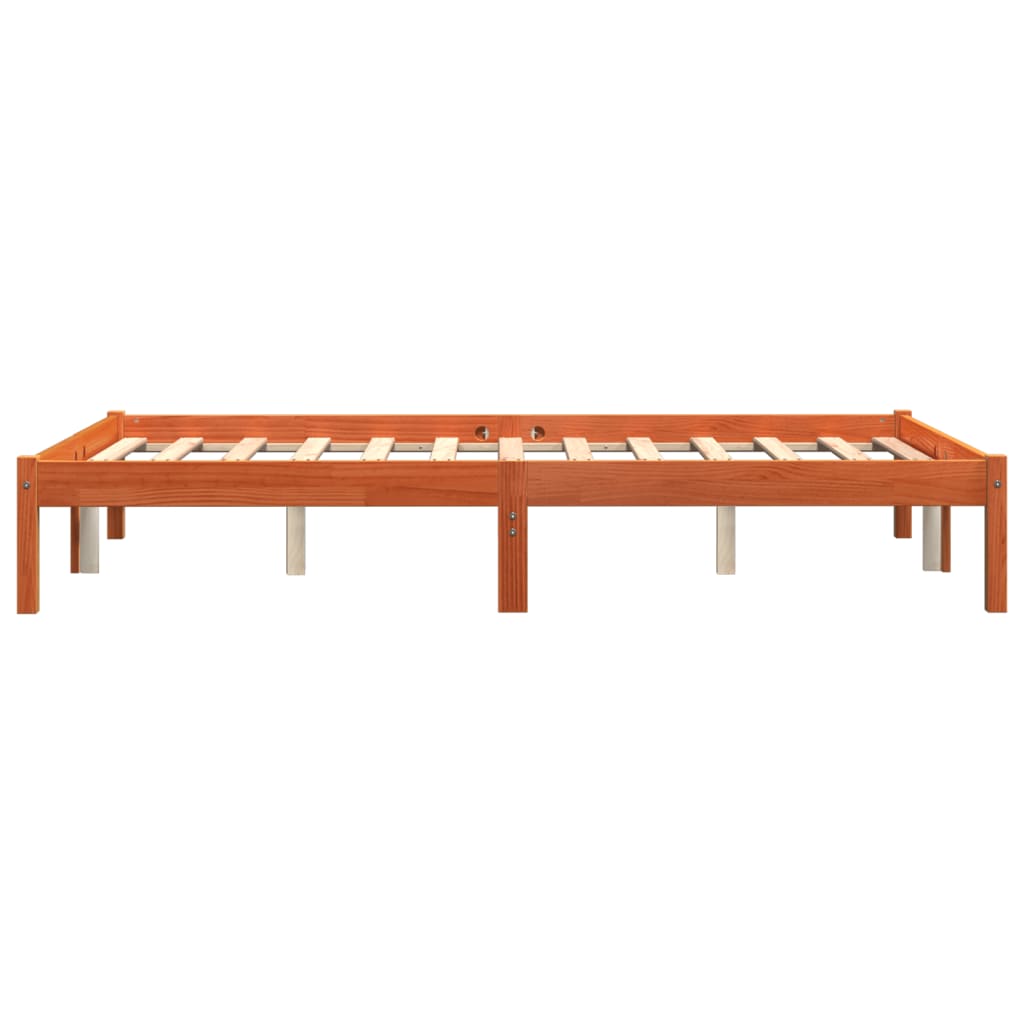 Giroletto senza Materasso Marrone Cera 120x200 cm Legno di Pino