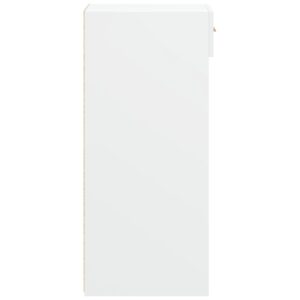 Credenza Bianca 30x42,5x93 cm in Legno Multistrato
