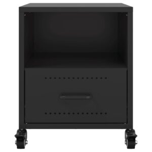Comodini 2 pz Neri 36x39x43,5 cm in Acciaio