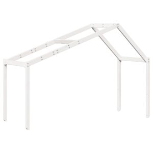 Tetto Letto Bambini Bianco 213x95,5x144,5cm Legno Massello Pino