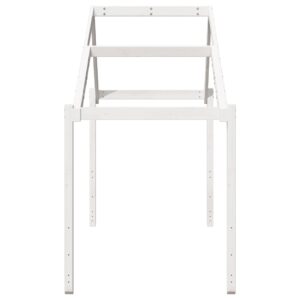 Tetto Letto Bambini Bianco 203x95,5x142 cm Legno Massello Pino