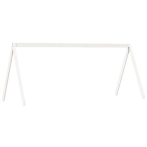 Tetto Letto Bambini Bianco 209x95,5x88 cm Legno Massello Pino