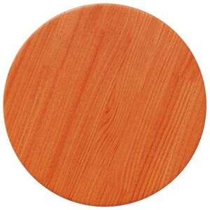 Piano Tavolo Rotondo Marrone Cera Ø30x2,5cm Legno Massello Pino