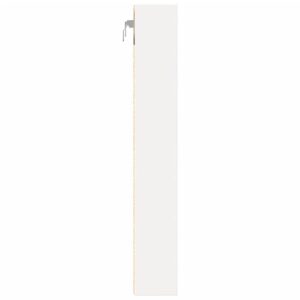 Armadietto con Vetrina Bianco 60x8,5x58 cm Legno Multistrato