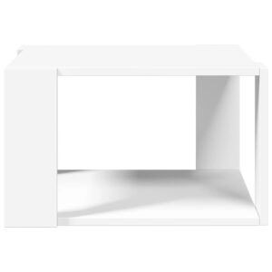Tavolino da Salotto Bianco 51,5x51,5x30 cm in Legno Multistrato