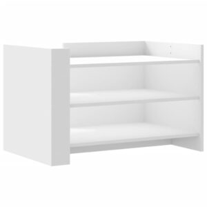 Tavolino da Salotto Bianco 80x50x50 cm in Legno Multistrato