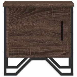 Comodini 2pz Rovere Marrone 40x30x40 cm in Truciolato