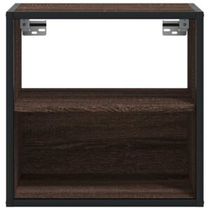 Comodini a Muro 2 pz Rovere Marrone 40x31x39,5 cm
