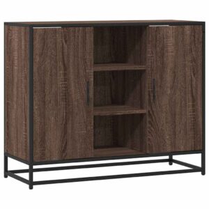 Credenza Rovere Marrone 92x35x76 cm in Legno Multistrato