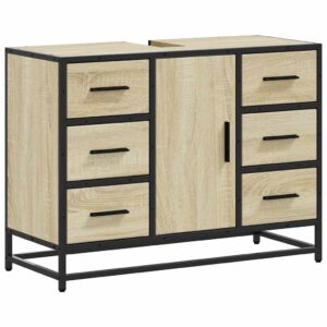 Mobile Lavabo Bagno Rovere Sonoma 60x30x60 cm Legno Multistrato