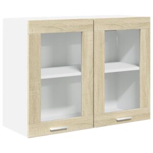 Mobile Pensile “Lyon” Vetro Rovere Sonoma 80x31x60cm