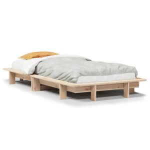 Letto senza Materasso 90x200 cm in Legno Massello di Pino