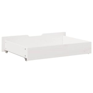 Cassettoni da Letto 2 pz Bianchi 80x55x17 cm in Legno di Pino