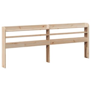 Testiera con Ripiani 200 cm in Legno Massello di Pino