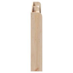 Testiera con Ripiani 180 cm in Legno Massello di Pino