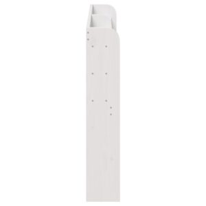 Testiera con Ripiani Bianca 135 cm in Legno Massello di Pino