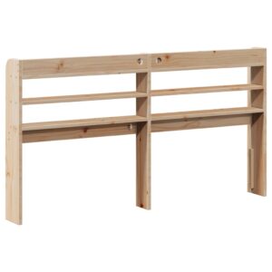 Testiera con Ripiani 120 cm in Legno Massello di Pino