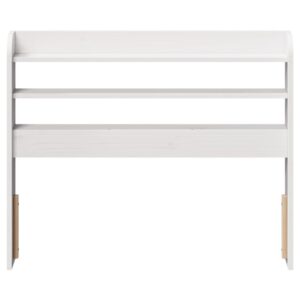 Testiera con Ripiani Bianca 100 cm in Legno Massello di Pino