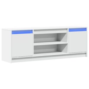 Mobile Porta TV con LED Bianco 139,5x34x50 cm in Truciolato