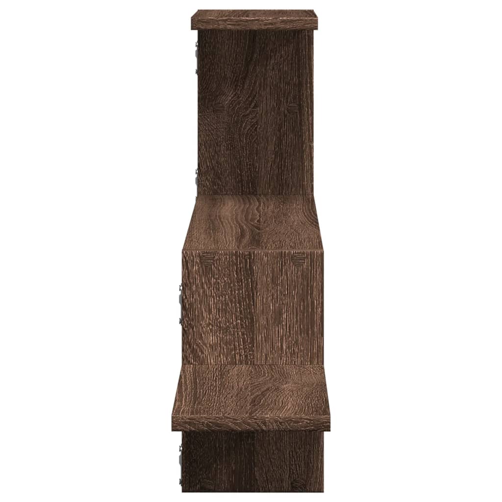 Scaffale a Parete Rovere Marrone 104x15x49 cm in Truciolato