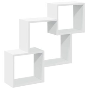 Mobile a Parete 78x18x71 cm Bianco in Legno Multistrato