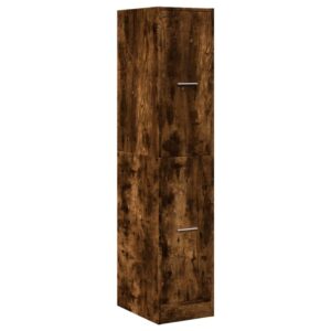 Armadietto da Farmacia Rovere Fumo 30x41x144,5 cm in Truciolato