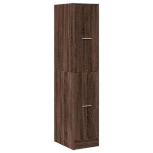 Armadietto da Farmacia Rovere Marrone 30x41x144,5 cm Truciolato