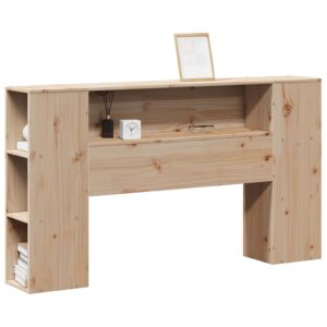 Testiera con Ripiani 150 cm in Legno Massello di Pino