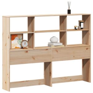 Testiera con Ripiani 140 cm in Legno Massello di Pino