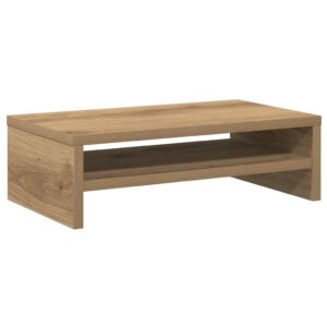 Supporto Monitor Rovere Artigianale 42x24x13 cm Multistrato