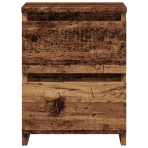 Comodini 2 pz Legno Antico 30x30x40 cm in Legno Multistrato