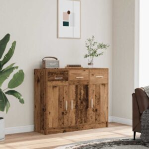 Credenza Legno Antico 91x28x75 cm in Legno Multistrato