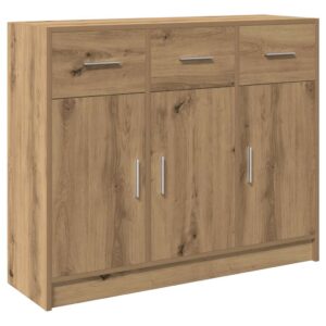 Credenza Rovere Artigianale 91x28x75 cm in Legno Multistrato