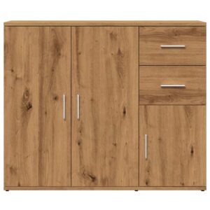 Credenza Rovere Artigianale 91x29,5x75 cm in Legno Multistrato