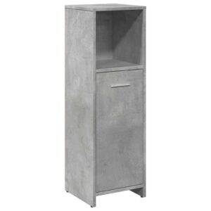 Mobile da Bagno Grigio Cemento 30x30x95 cm in Legno Multistrato