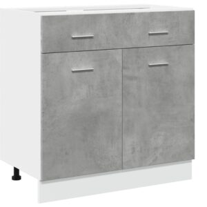 Armadio Inferiore Cassetto “Lyon” Grigio Cemento 80x46x81,5