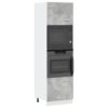 Mobile per Microonde “Lyon” Grigio Cemento 60x57x207 cm