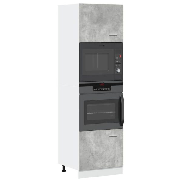 Mobile per Microonde “Lyon” Grigio Cemento 60x57x207 cm