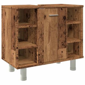 Mobile da Bagno Legno Antico 60x32x53,5 cm in Legno Multistrato