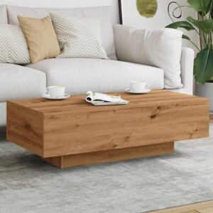 Tavolino Salotto Rovere Artigianale 100x49,5x31cm Multistrato