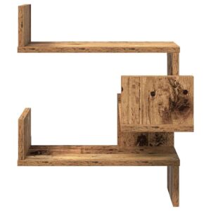 Scaffale Angolare Muro Legno Antico 40x40x49,5 cm Truciolato