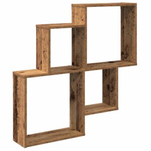 Mensola da Parete Legno Vecchio 80x15x78,5 cm Legno Multistrato
