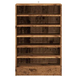 Scarpiera Legno Antico 60x35x92 cm in Legno Multistrato