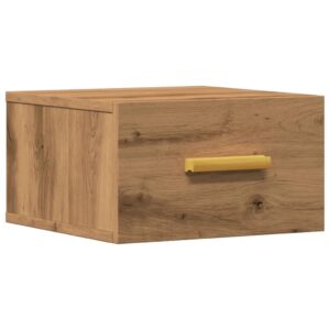 Comodino a Muro Rovere Artigianale 35x35x20 cm