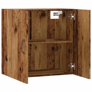 Armadietto a Muro Legno Vecchio 60x31x60 cm in Truciolato