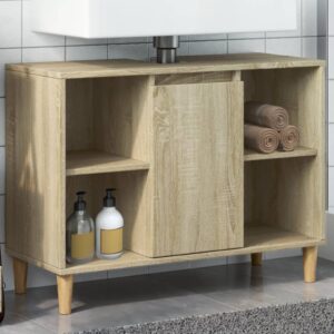 Mobile da Bagno Rovere Sonoma 80x33x60 cm in Legno Multistrato