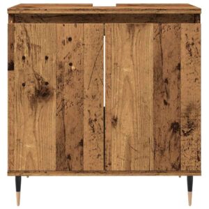Mobile da Bagno Legno Antico 58x33x60 cm in Truciolato